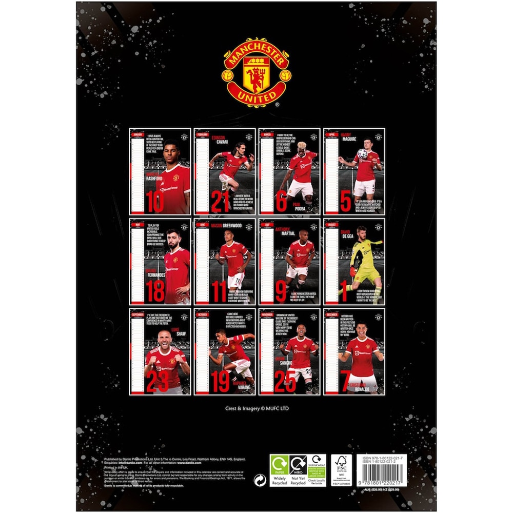 Official Product Manchester United Kalender 2022